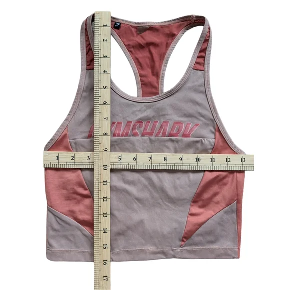 Gymshark Pink Mauve Turbo Racerback Vest Crop Tank Top Size XS - Picture 8 of 8
